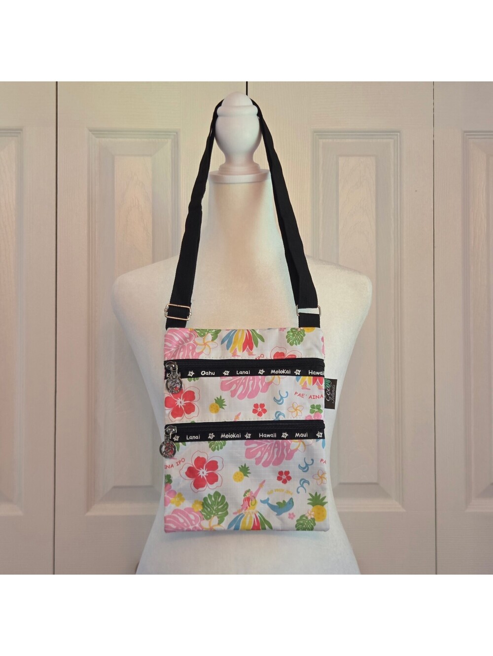 Eco Islands Y2K Hawaiian Floral Print Crossbody Bag Retro Coconut Girl Tropical